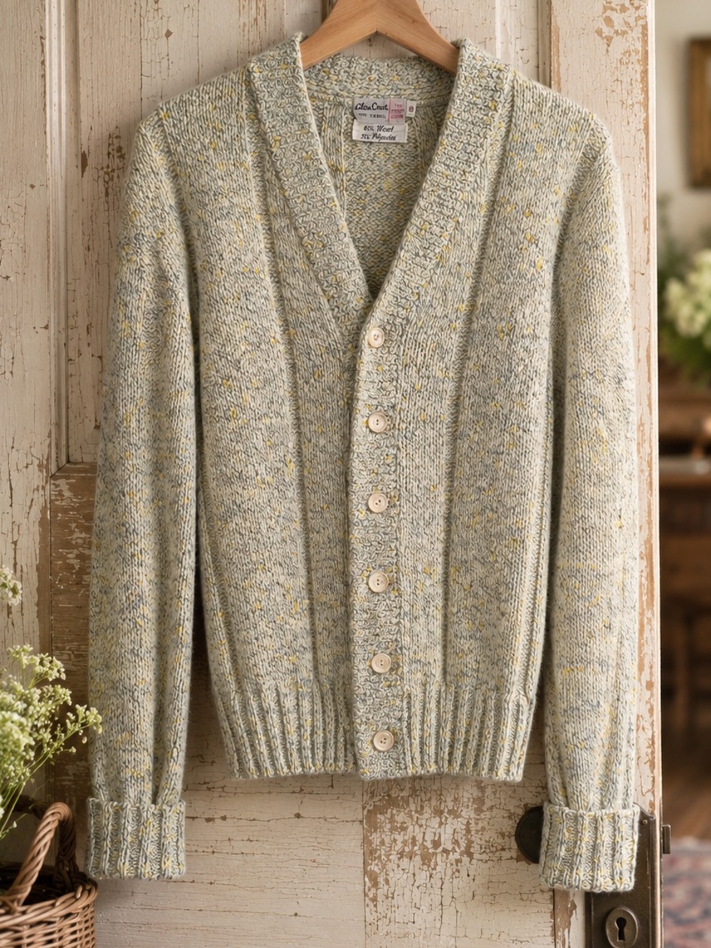 Women’s vintage sweater wool blend cardigan
